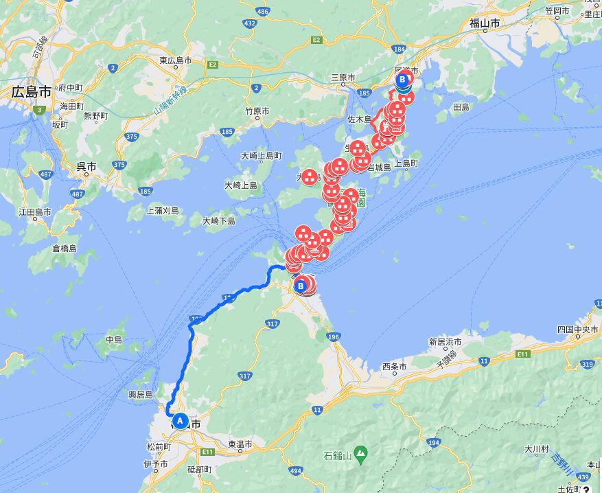 2024年秋　秋の乗り放題パスの旅　４日目　愛媛～広島